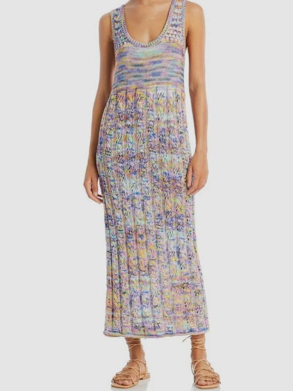Ramy Brook Multicolor Rainbow Knit Midi Olsen Dress